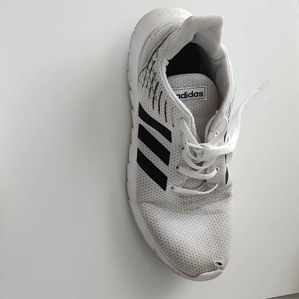 Size 10 Adidas black and white Running Casual Athleisure shoes